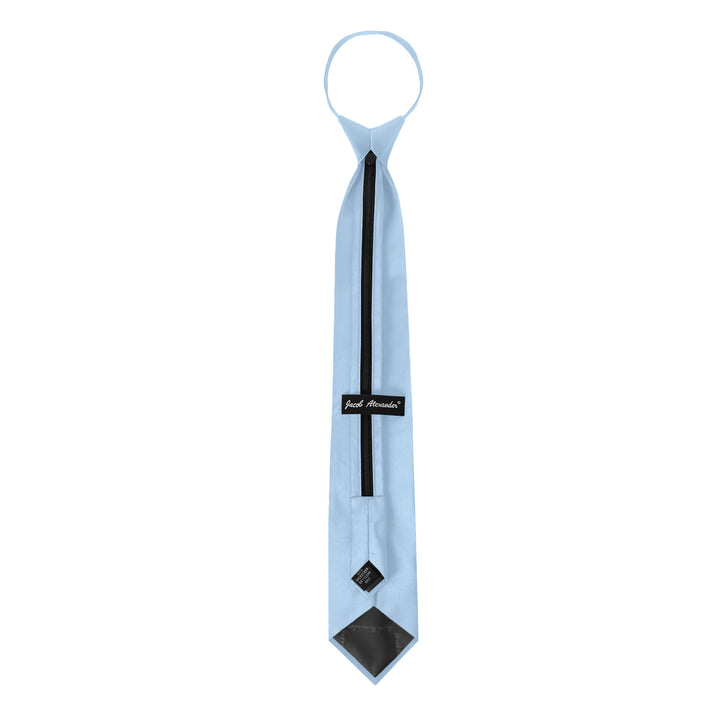 Solid Zipper Tie - Sky Blue