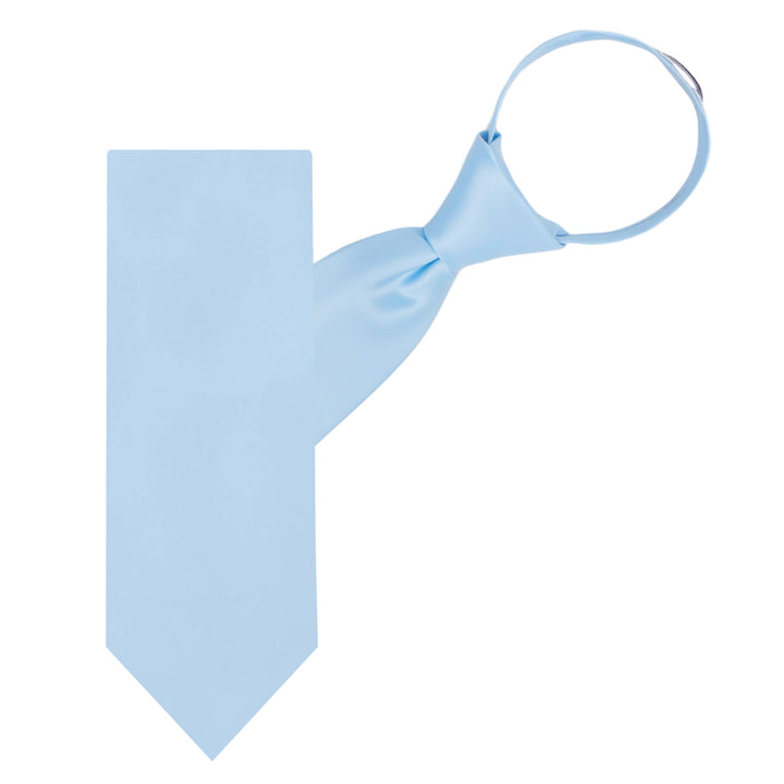 Solid Zipper Tie - Sky Blue