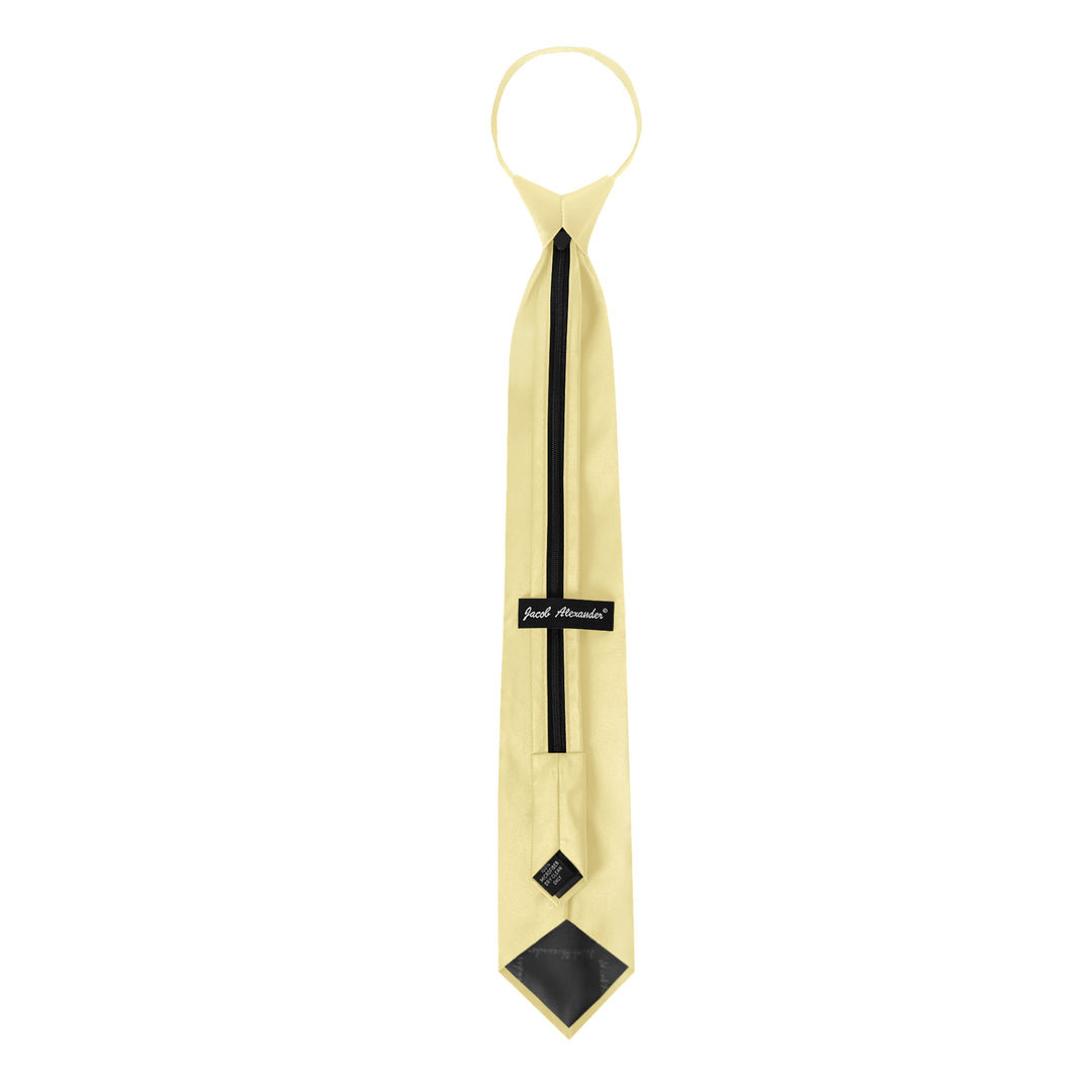 Solid Zipper Tie - Yellow