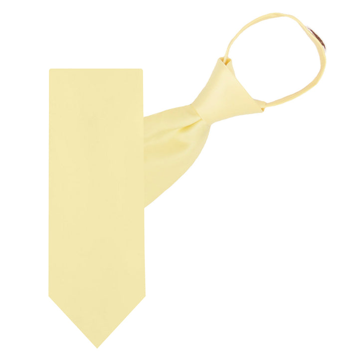 Solid Zipper Tie - Yellow