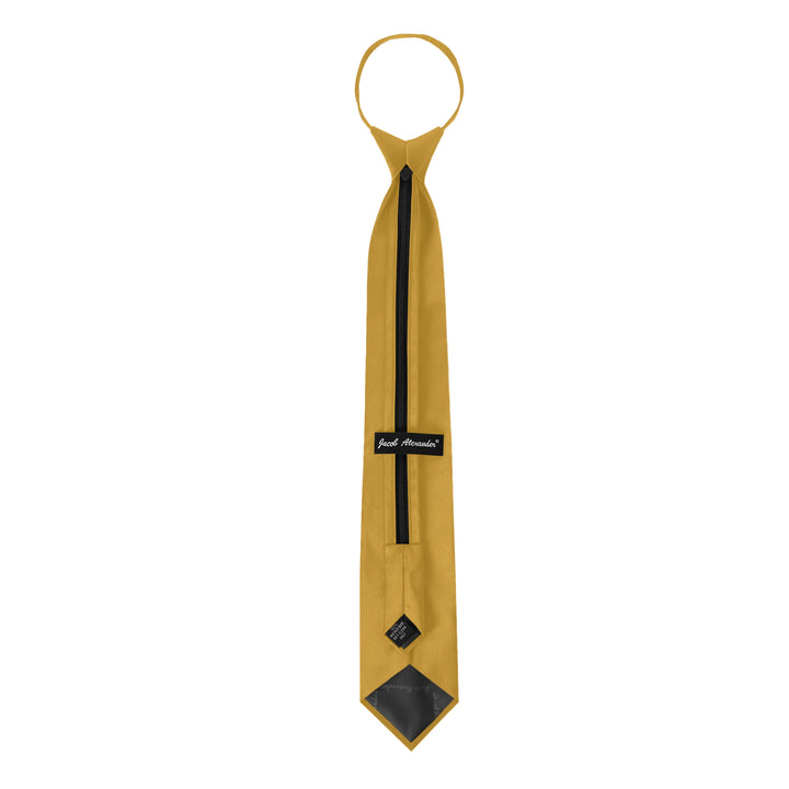 Solid Zipper Tie - Gold