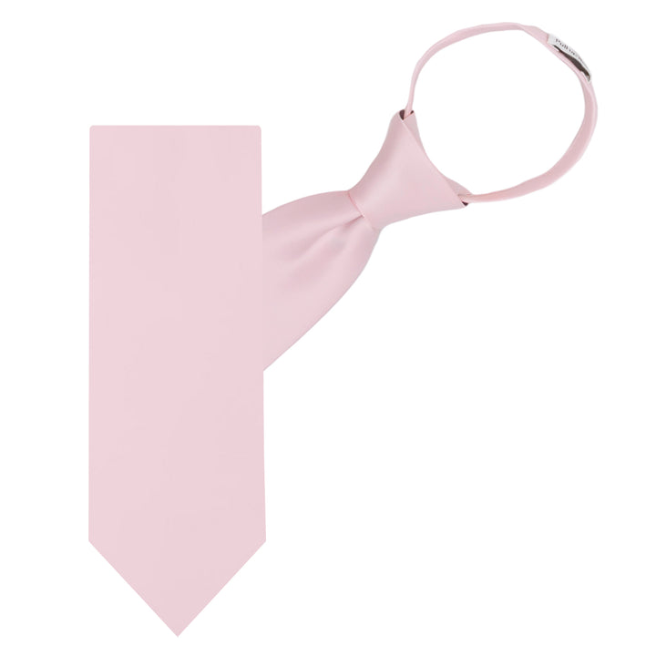 Solid Zipper Tie - Bridal Pink