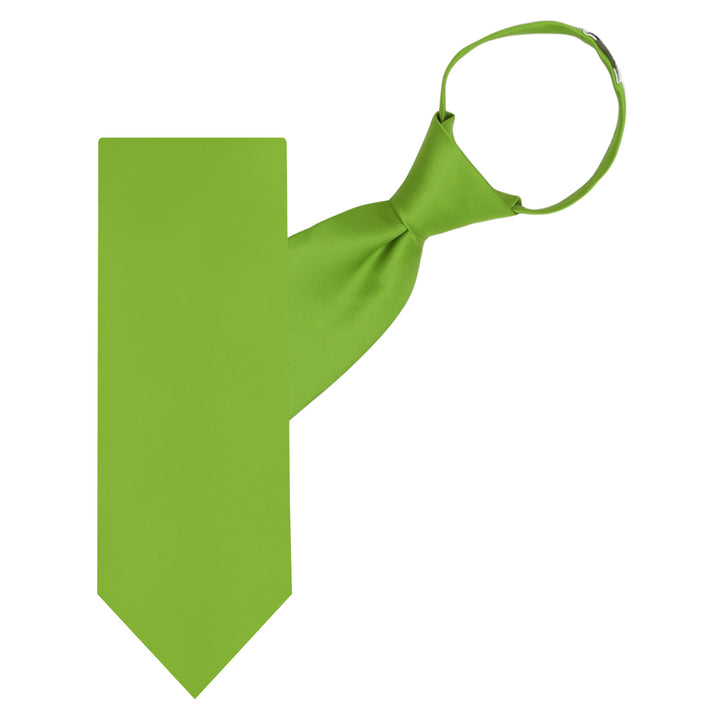 Solid Zipper Tie - Apple Green