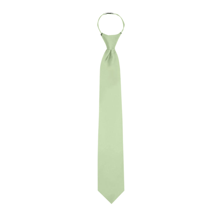 Solid Zipper Tie - Honeydew