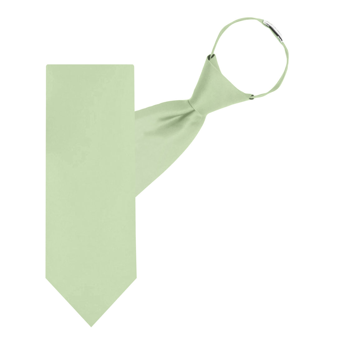 Solid Zipper Tie - Honeydew