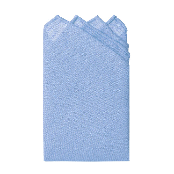 Solid Linen Pocket Square - Baby Blue