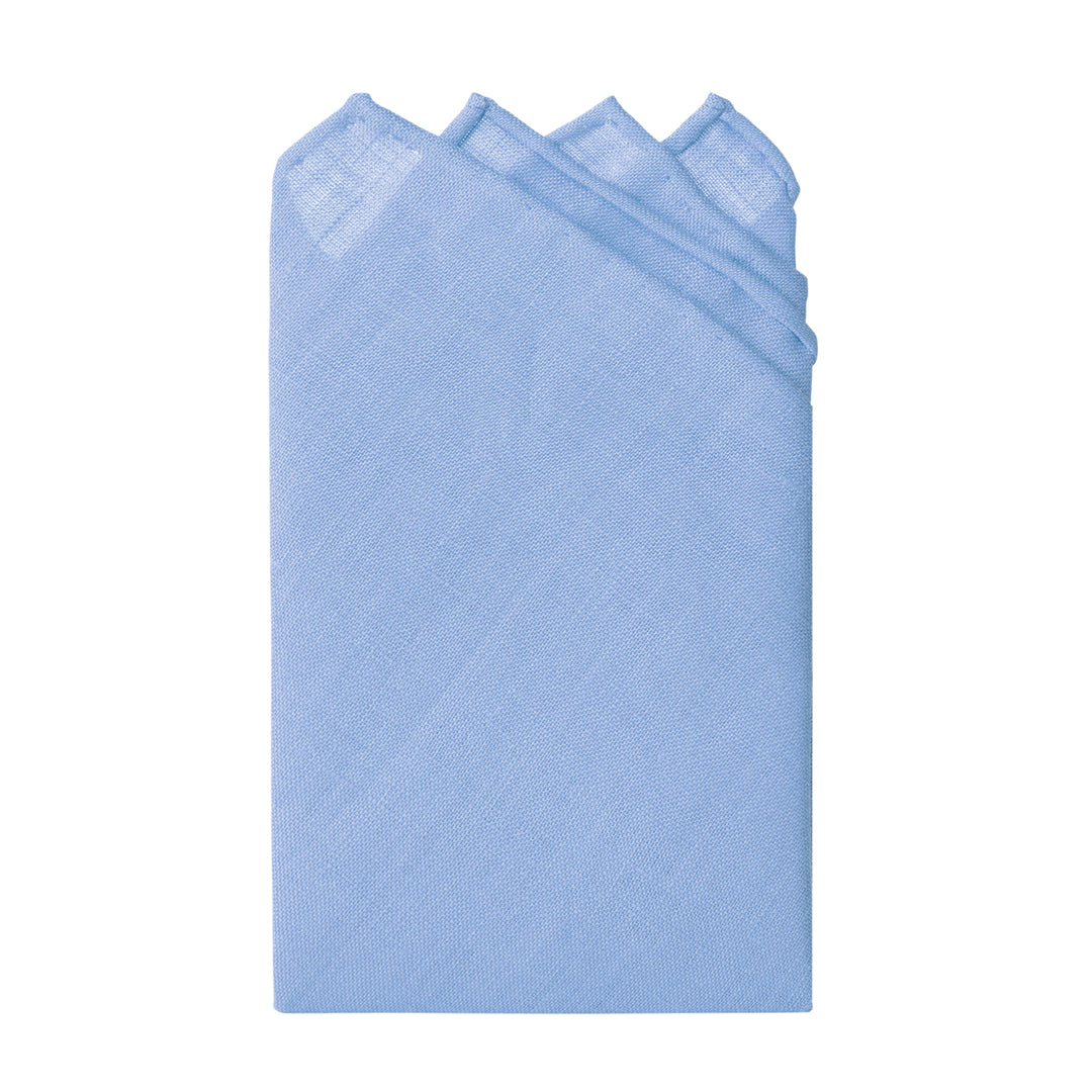 Wedding Solid Linen Pocket Square - Baby Blue