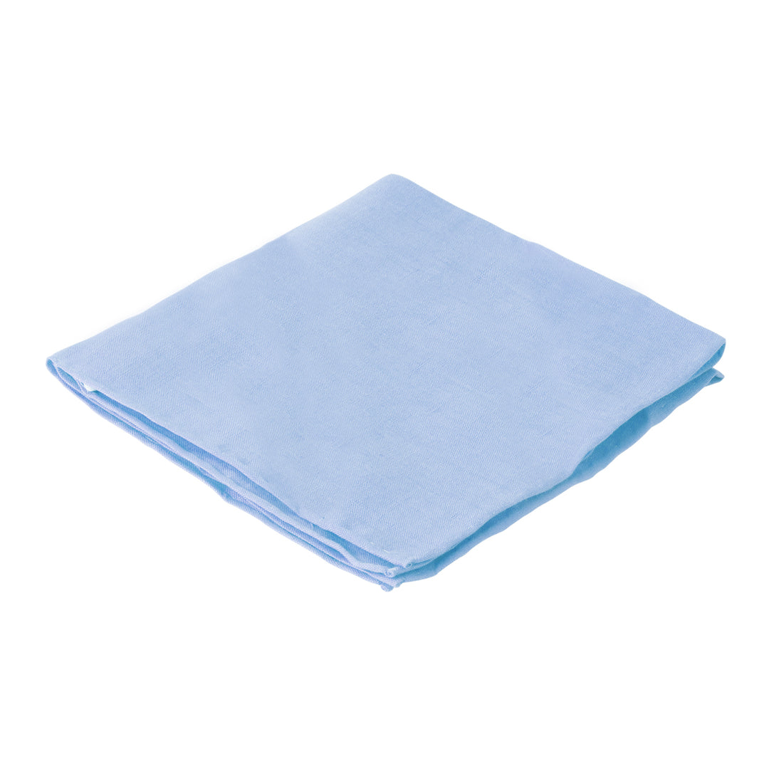 Solid Linen Pocket Square - Baby Blue