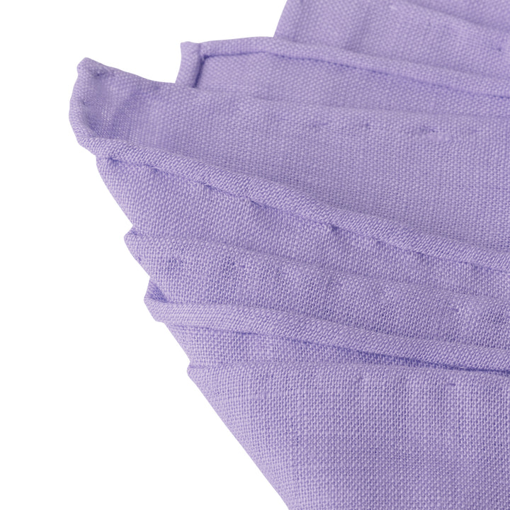 Solid Linen Pocket Square - Lavender