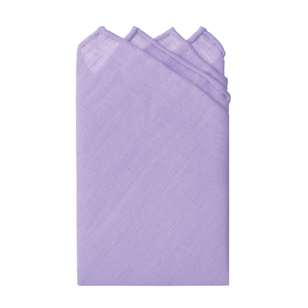Wedding Solid Linen Pocket Square - Lavender