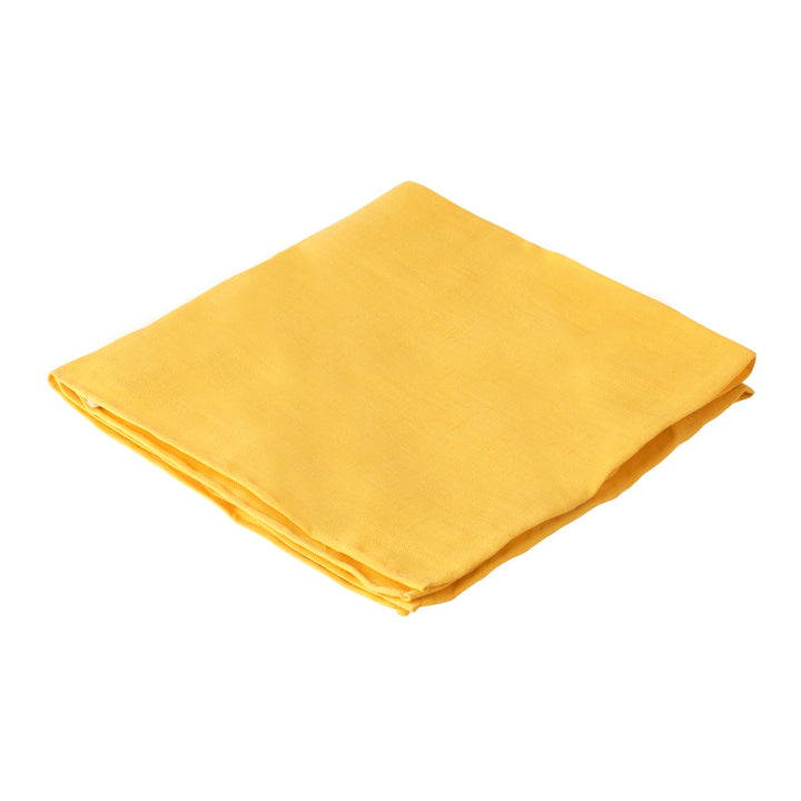 Solid Linen Pocket Square - Gold