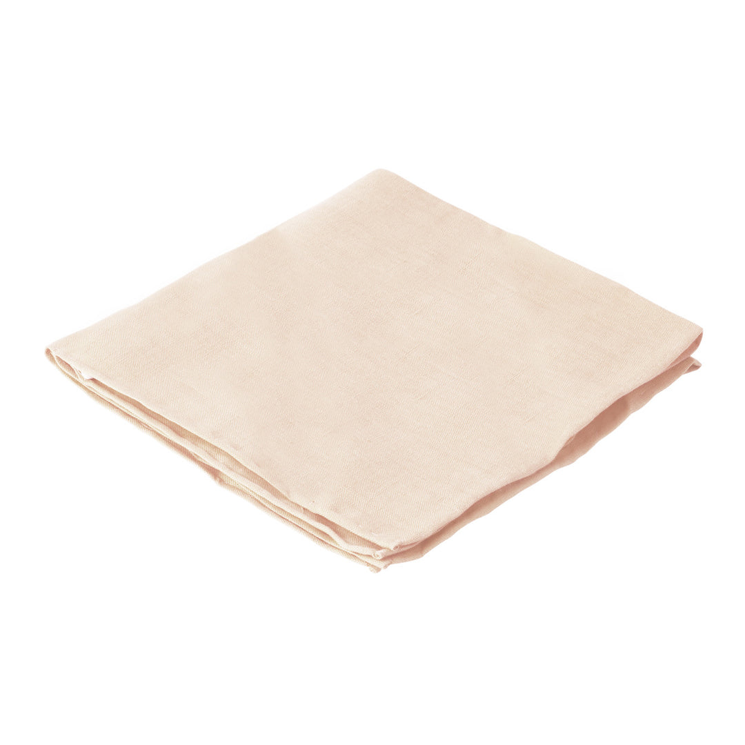 Solid Linen Pocket Square - Light Peach