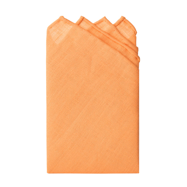 Wedding Solid Linen Pocket Square - Peach