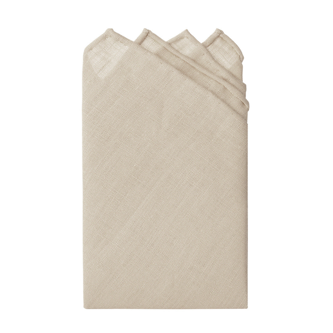 Wedding Solid Linen Pocket Square - Tan