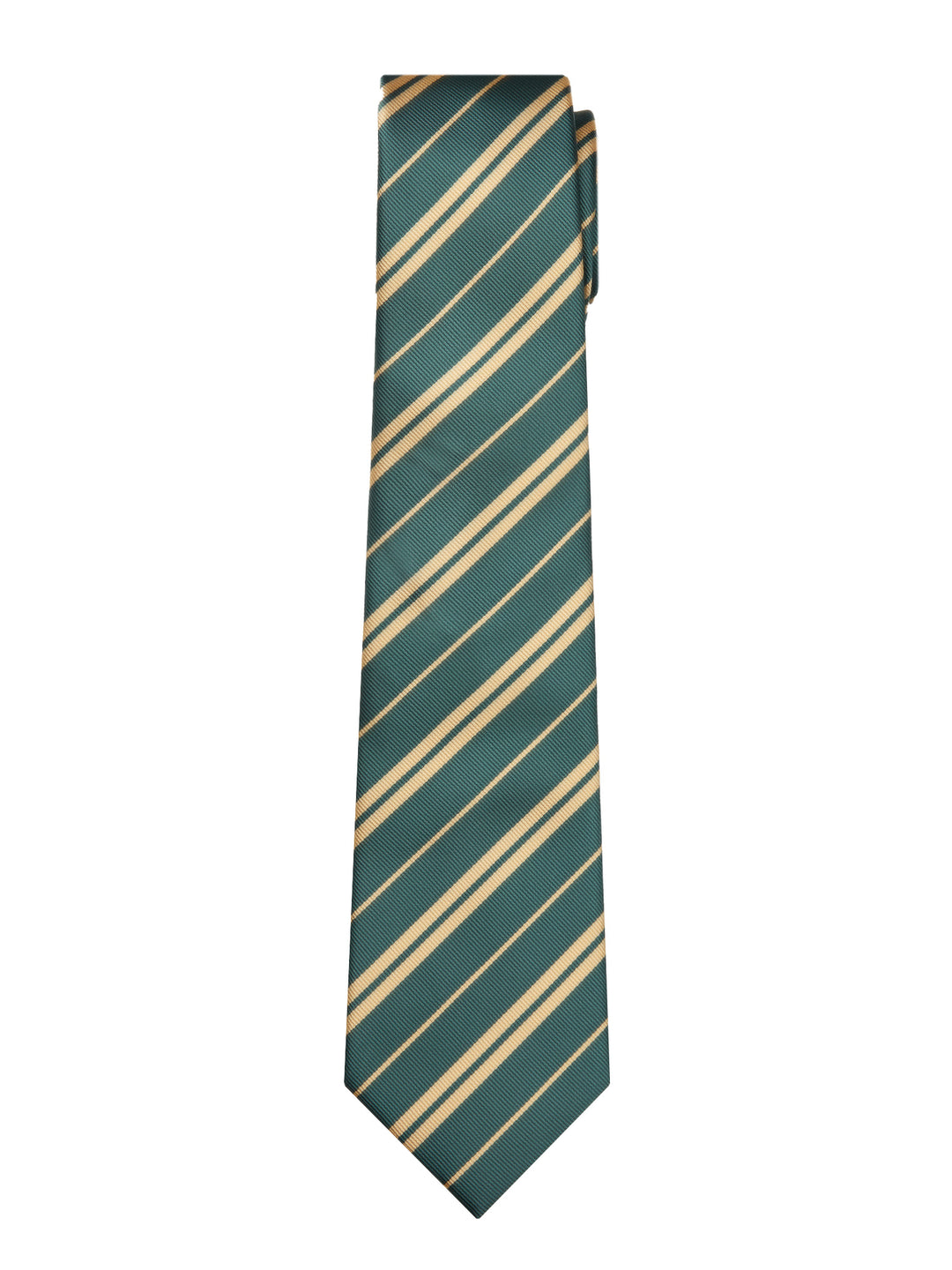 Double Gold Stripe Extra Long Tie - Hunter