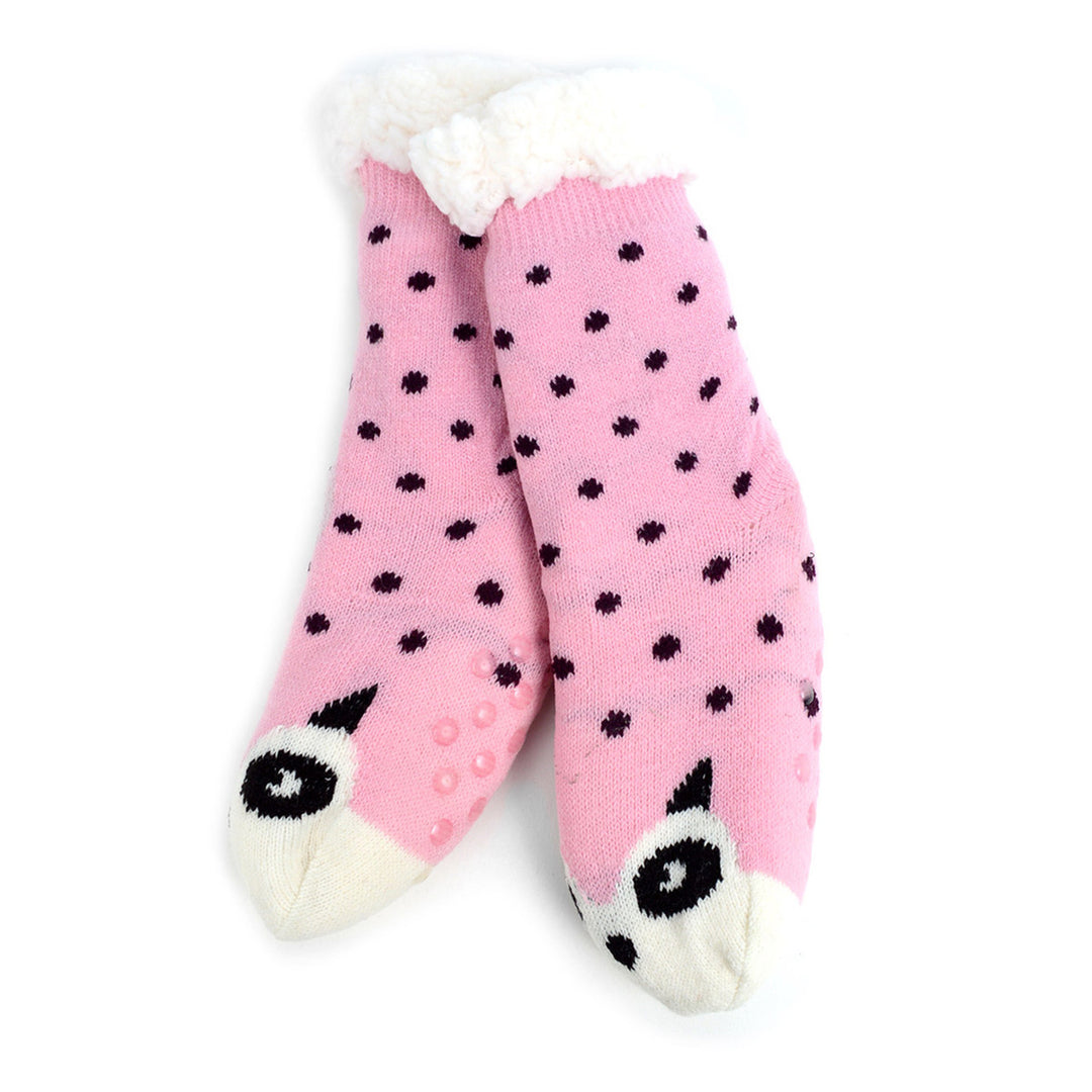 Youth's Cat Plush Sherpa Slipper Socks
