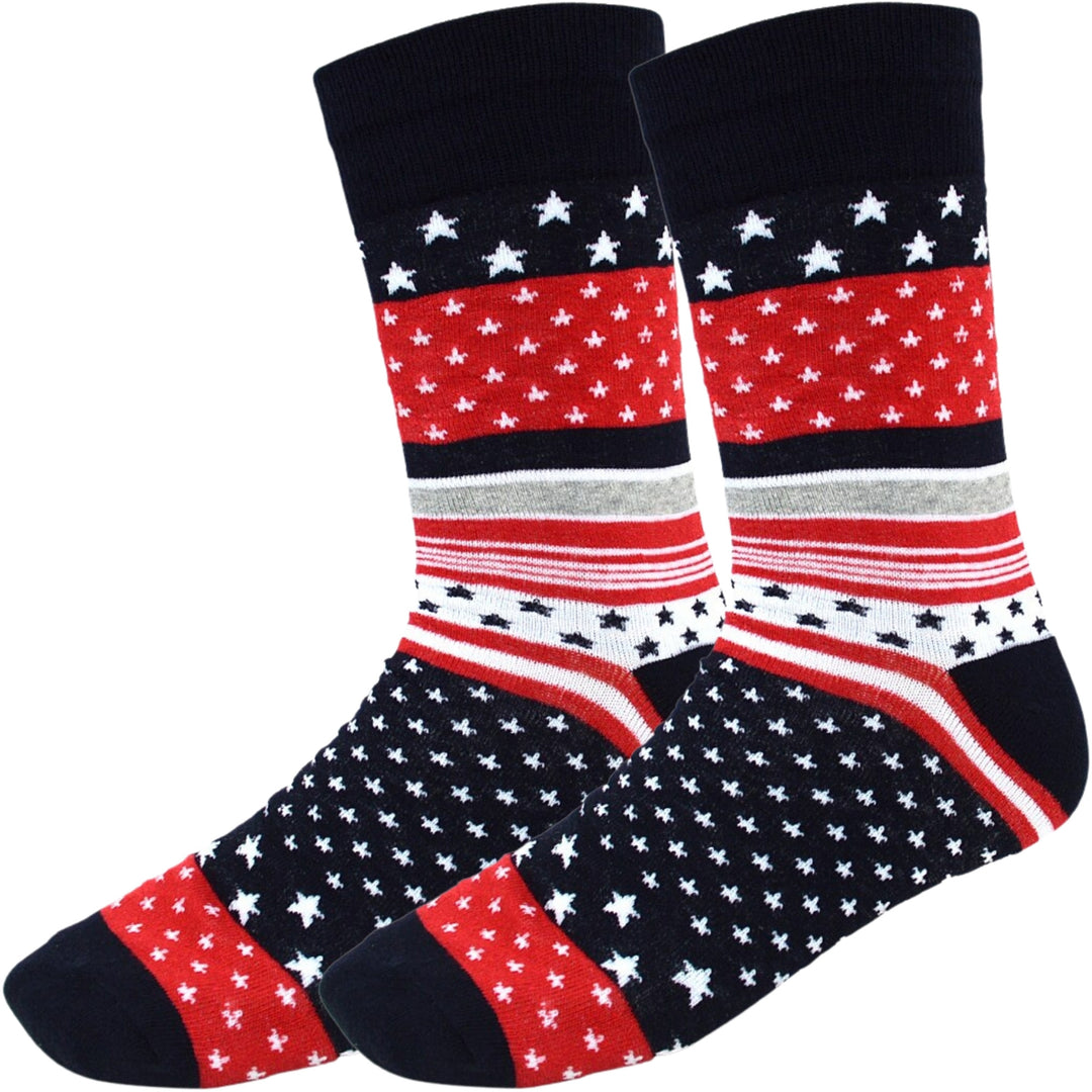 USA Patriotic Crew Novelty Socks