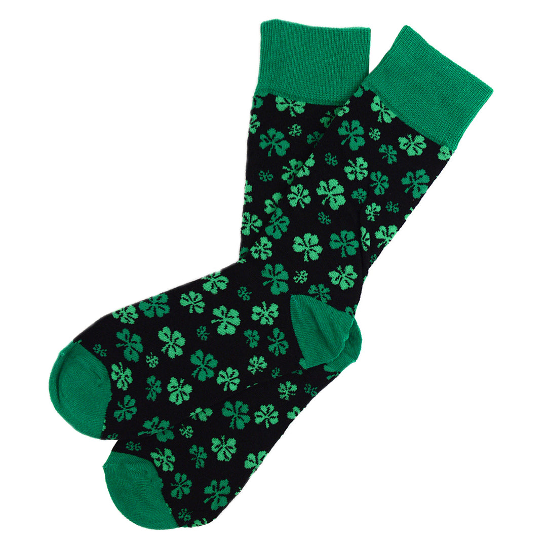 Shamrock Clovers St. Patrick's Day Crew Novelty Socks