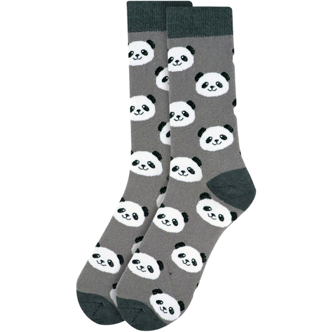 Panda Crew Novelty Socks - Gray
