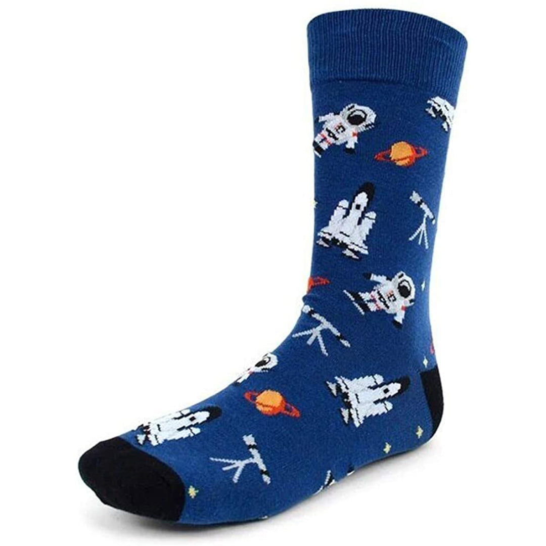 Astronauts Crew Novelty Socks - Navy