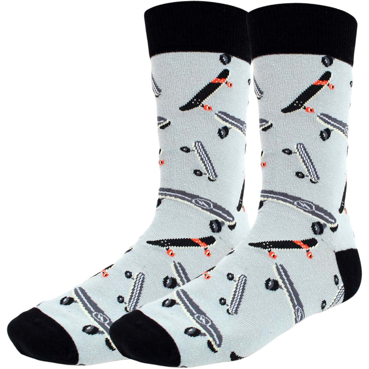 Skateboard Crew Novelty Socks - Gray