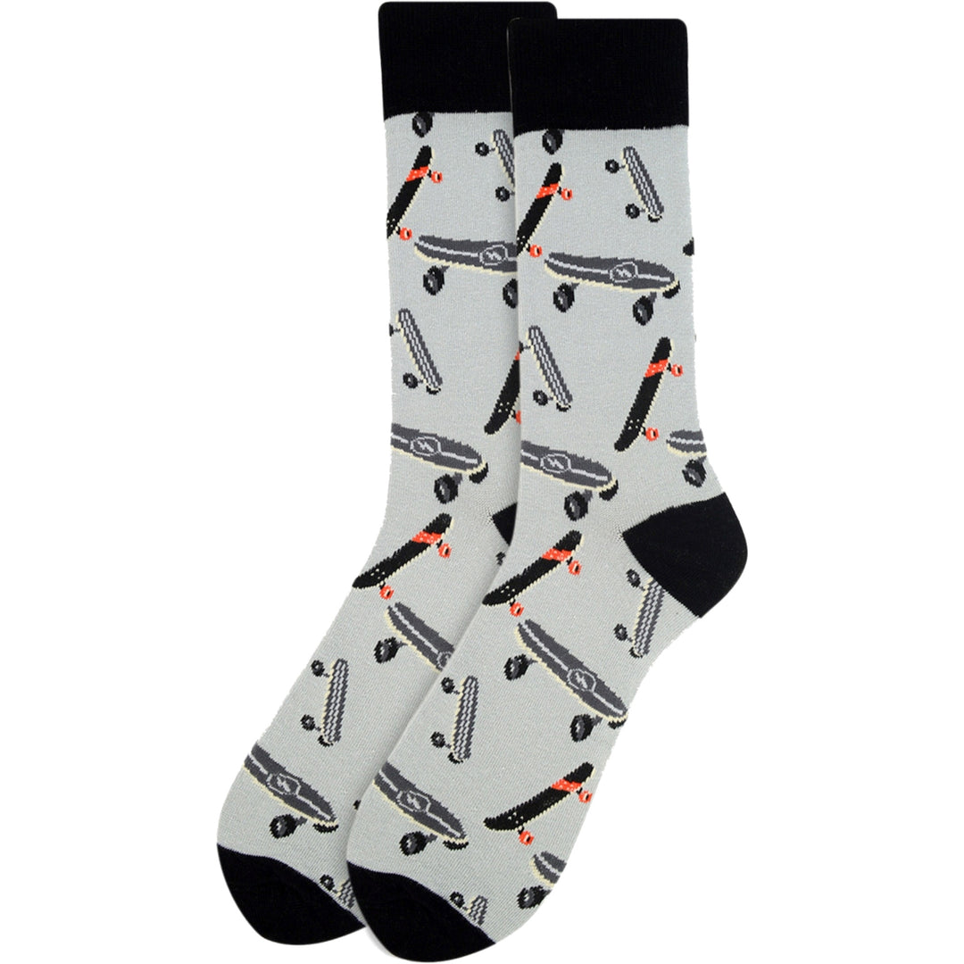 Skateboard Crew Novelty Socks - Gray