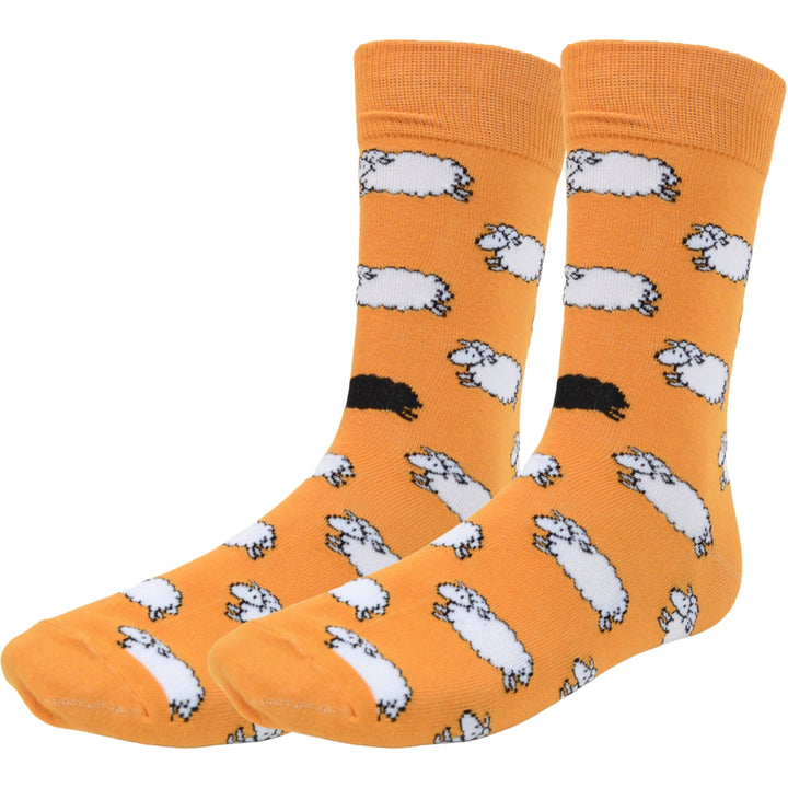 Black Sheep of the Family Crew Novelty Socks - Orange