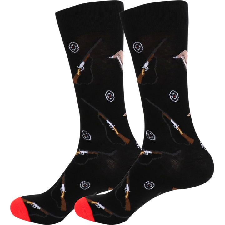 Hunting Crew Novelty Socks - Black