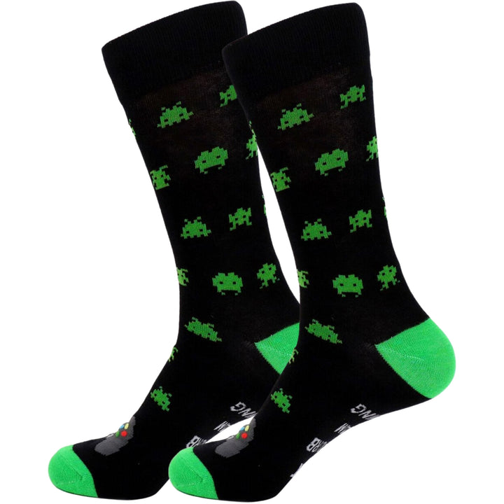 Gaming the Day Away Novelty Socks - Black