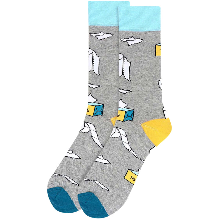 Get Well Better Paper and Tissue Crew Novelty Socks - Gray