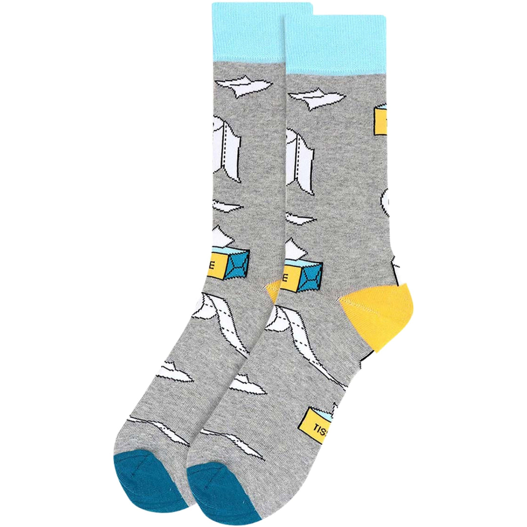 Get Well Better Paper and Tissue Crew Novelty Socks - Gray