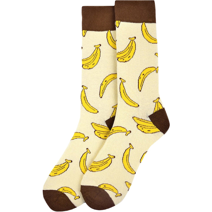 Bananas Crew Novelty Socks - Yellow