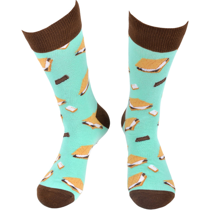 S'mores Crew Novelty Socks - Turquoise