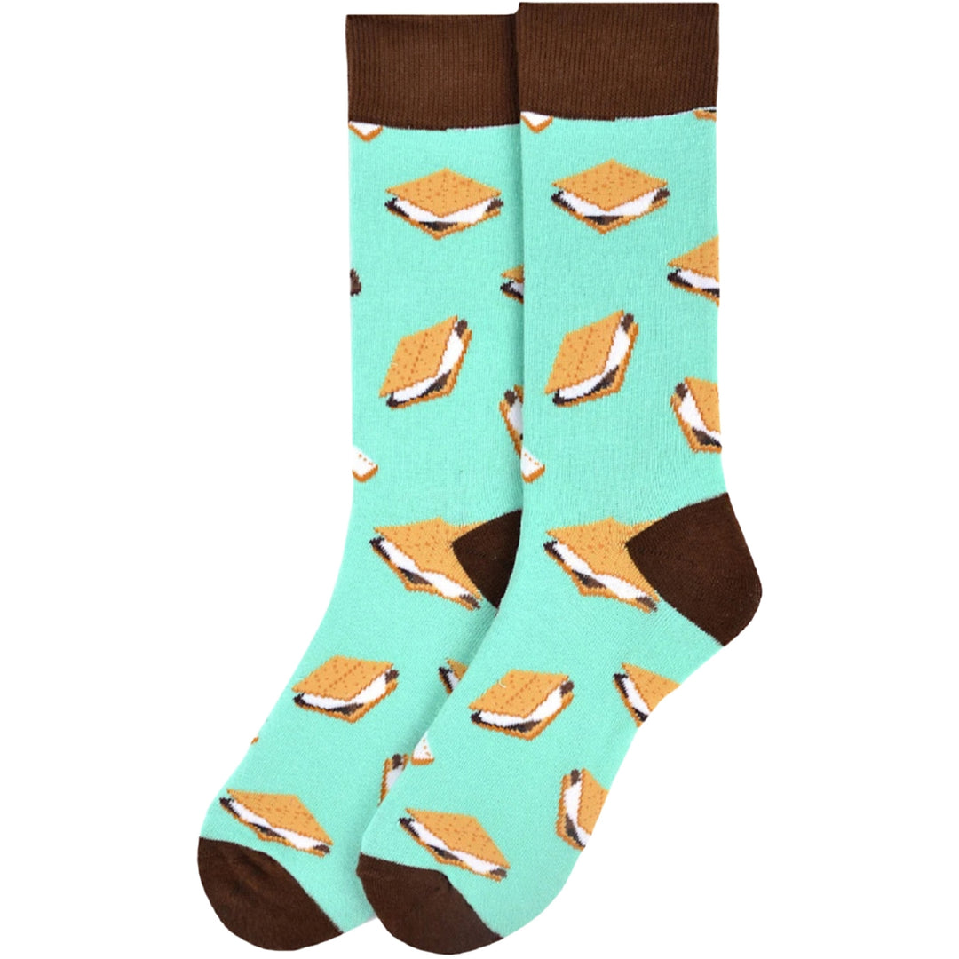 S'mores Crew Novelty Socks - Turquoise