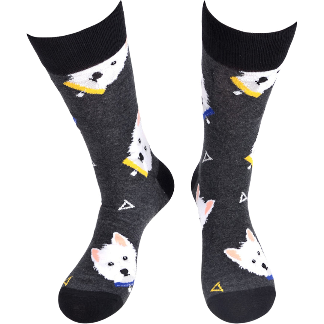 Dog Crew Novelty Socks - Charcoal