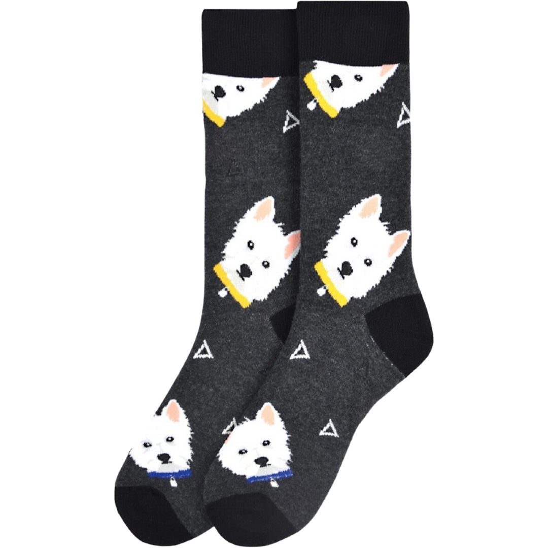 Dog Crew Novelty Socks - Charcoal