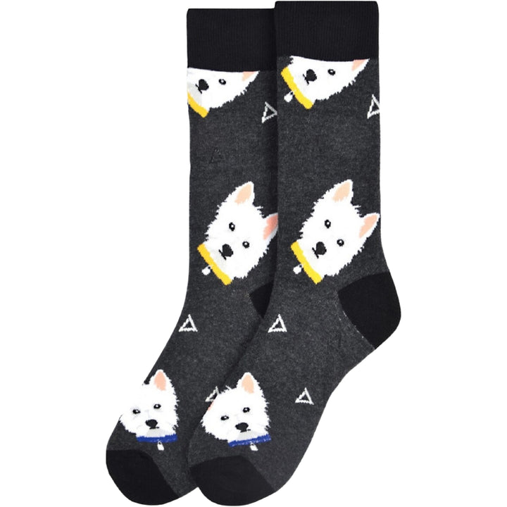 Dog Crew Novelty Socks - Charcoal