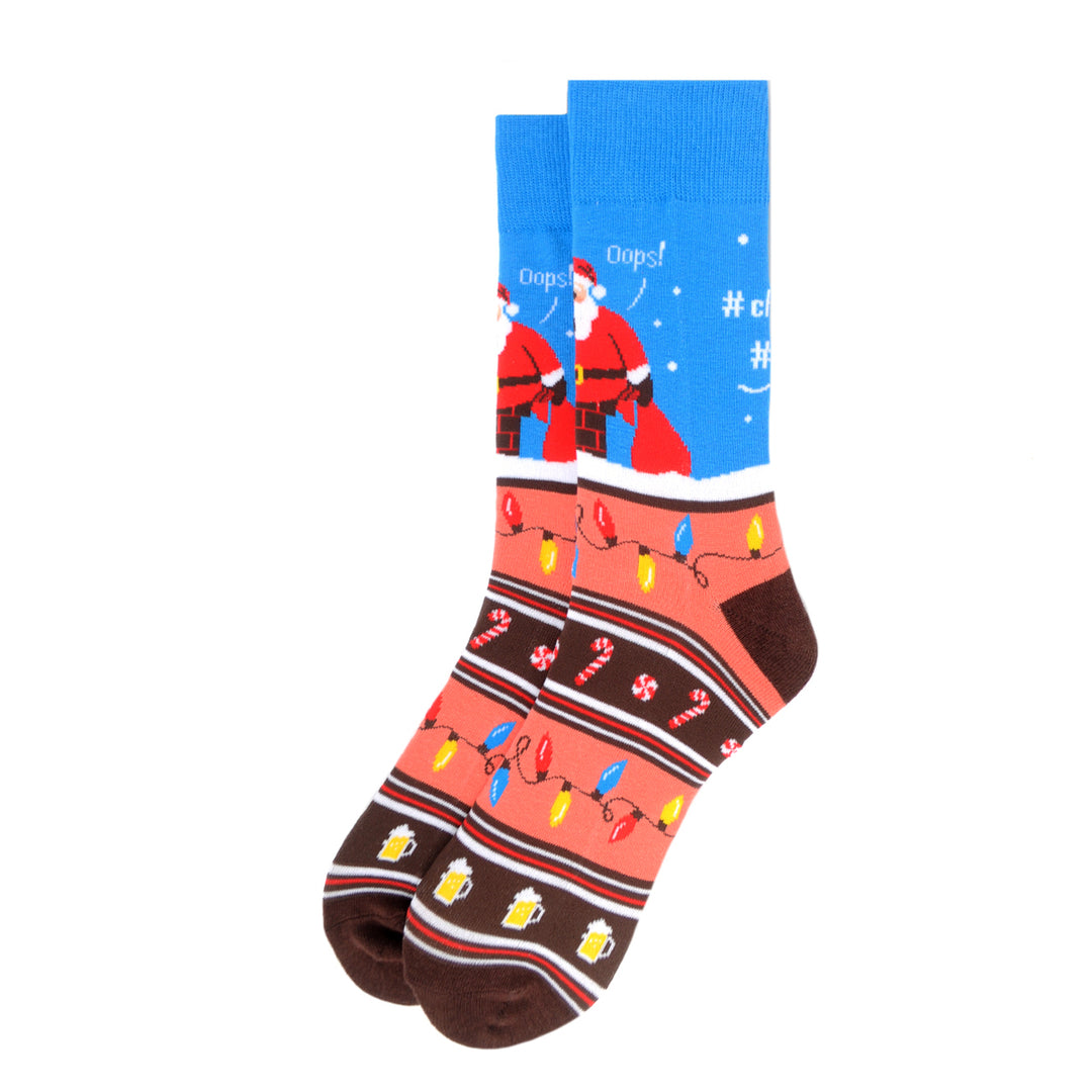 Oops Santa Crew Novelty Socks