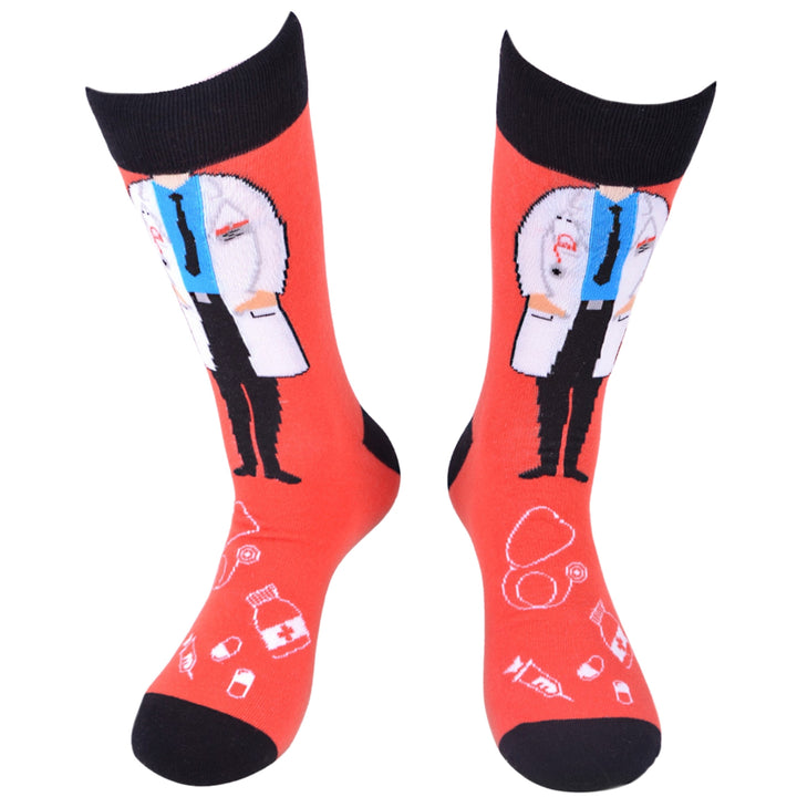 Doctor Crew Novelty Socks - Orange