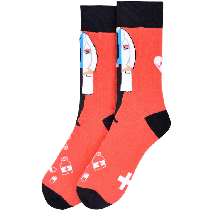 Doctor Crew Novelty Socks - Orange