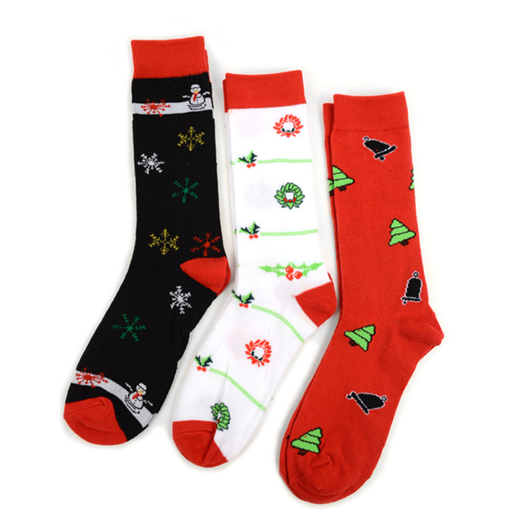 Snowflakes, Trees & Ornaments Crew Novelty Socks 3 Pair Pack