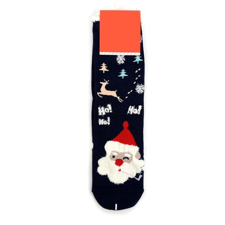 Santa Laugh Crew Novelty Socks - Black
