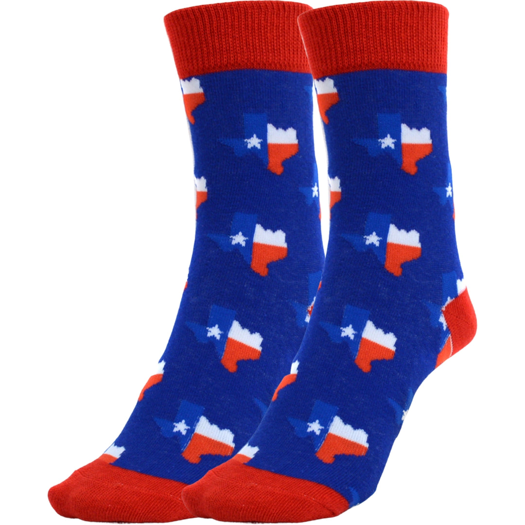 Texas State Crew Novelty Socks - Royal Blue