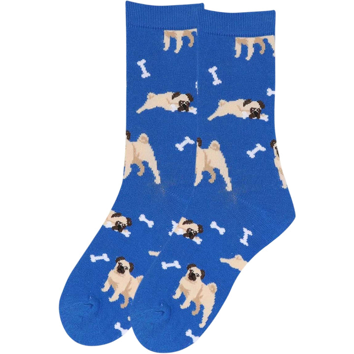 Pug Dogs and Bones Dog Novelty Socks
