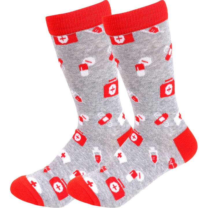 Nurse Novelty Socks - Gray