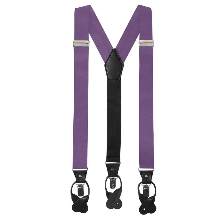 Wedding Solid Fabric Suspenders - Wisteria