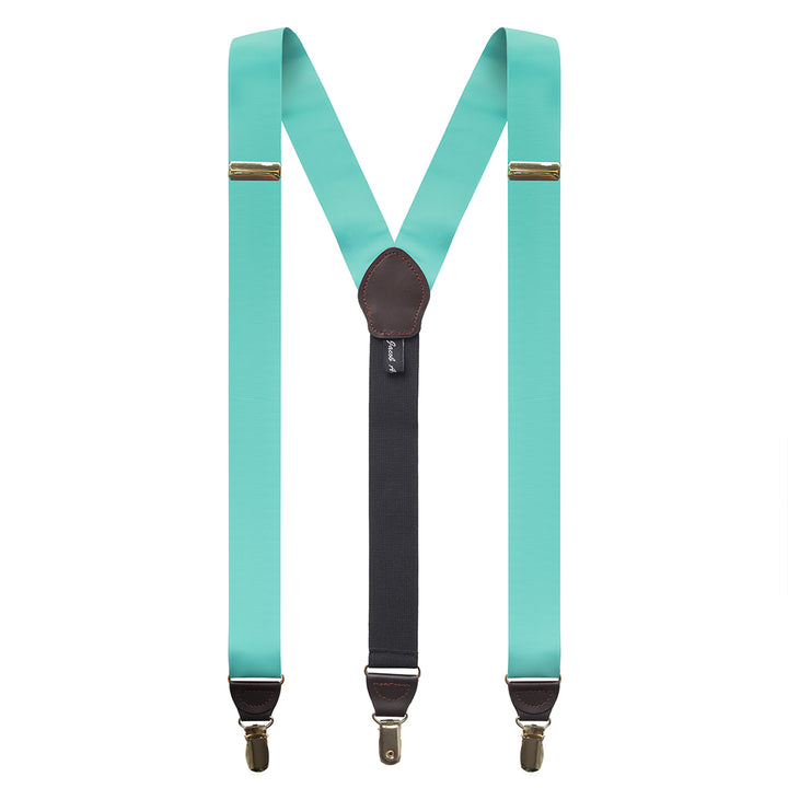Grosgrain Ribbon Suspenders - Aqua