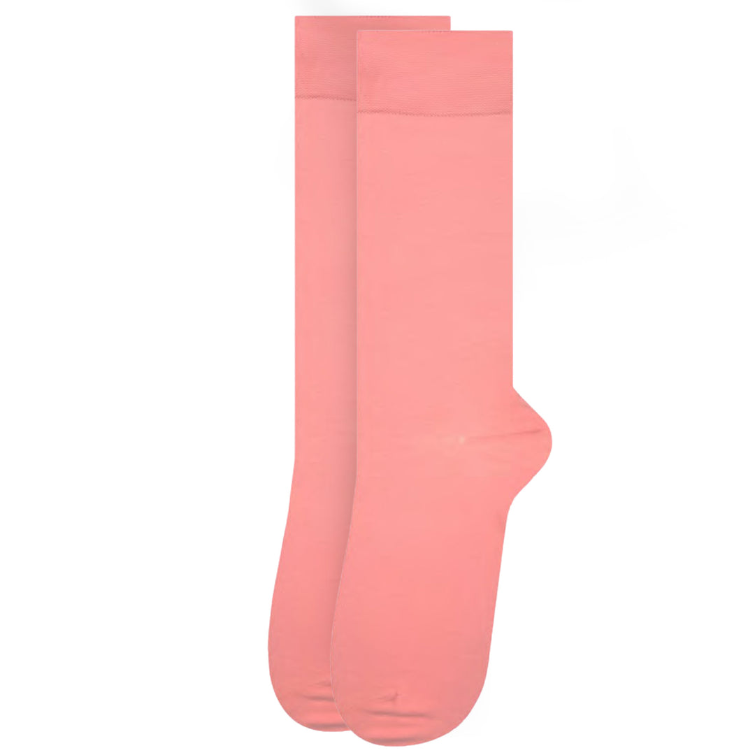 Solid Mid-Calf Dress Socks - Bubblegum