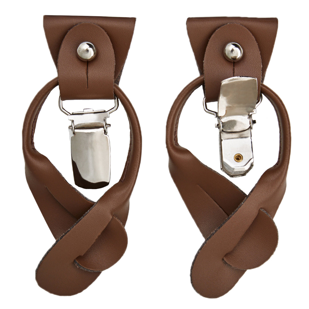 Solid Fabric Suspenders - Gold