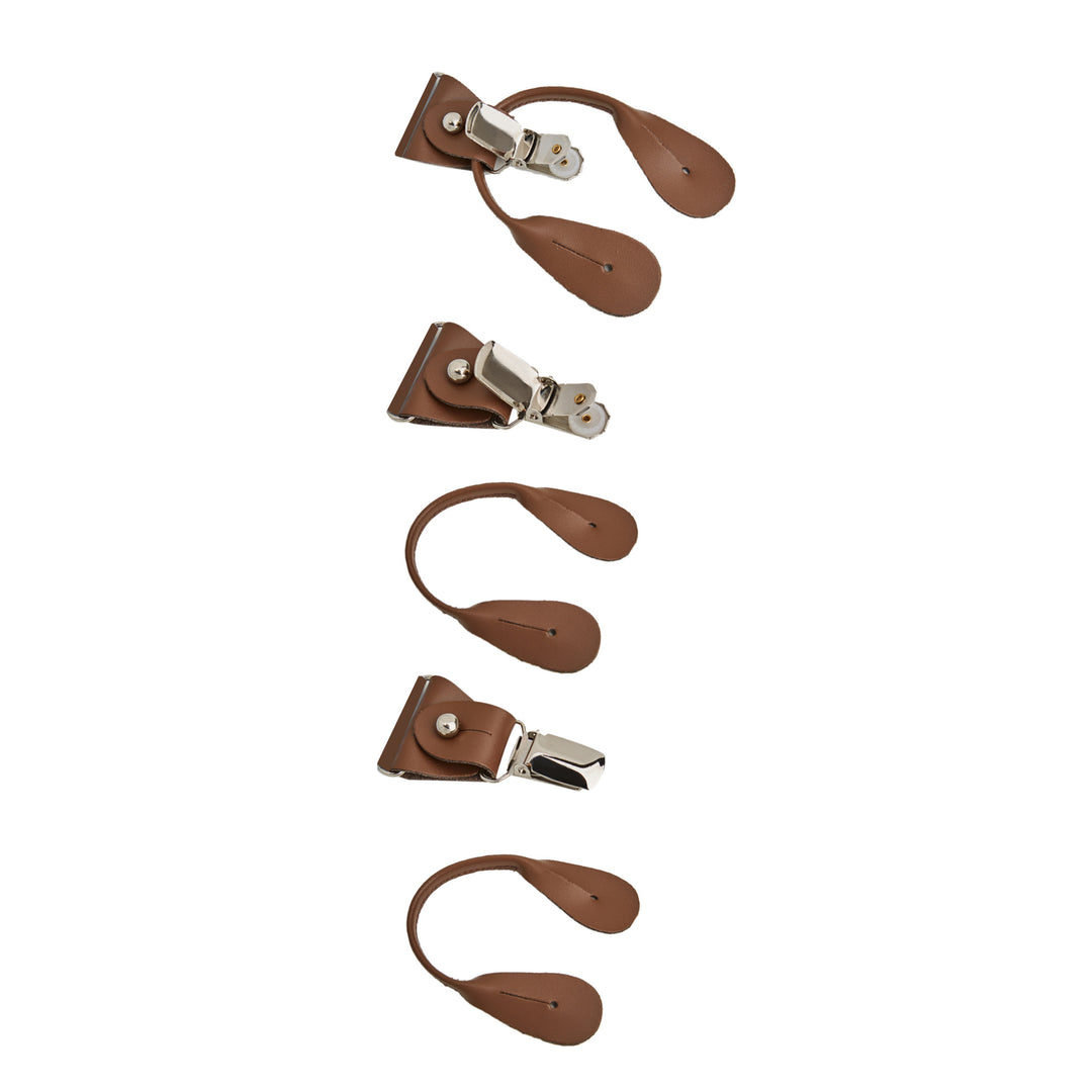 Double Gold Stripe Suspenders - Hunter